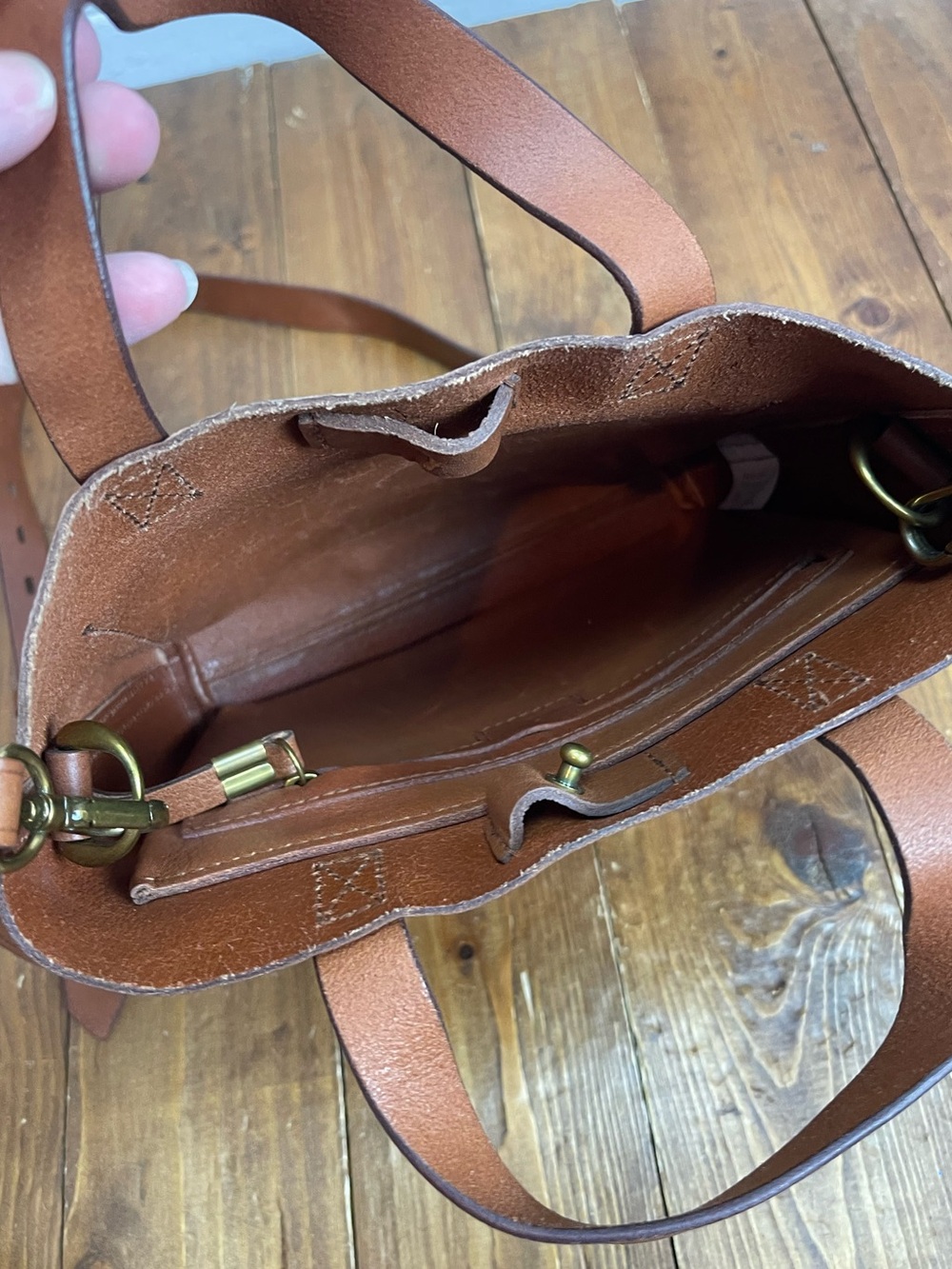 Madewell tan leather the small transport crossbody bag - Picture 6 of 9
